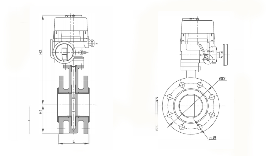 COVNA HK60 EX DF 3 Way Motorized Explosion Proof Butterfly Valve