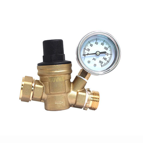 COVNA Brass Water Pressure Reducing Valve With Gauge