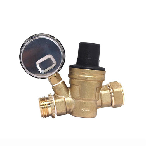 COVNA Stianless Steel Water Pressure Regulator Valve With Gauge