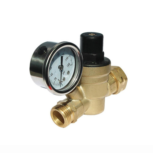 COVNA Brass Water Pressure Reducing Valve With Gauge