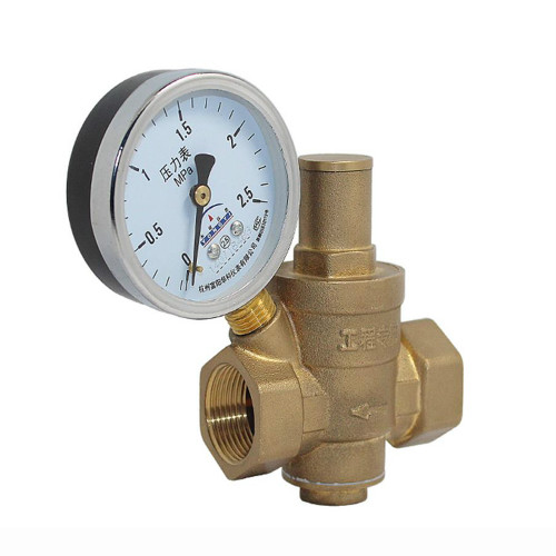 COVNA Brass Water Pressure Reducing Valve With Gauge