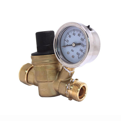 COVNA Brass Water Pressure Reducing Valve With Gauge