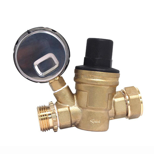 COVNA Brass Water Pressure Reducing Valve With Gauge