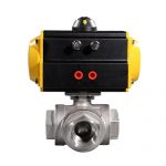 COVNA HK56T Series Pneumatic 3 Way Thread Ball Valve