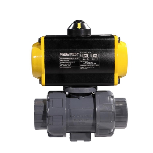 5. COVNA HK57 Series Pneumatic Actuated Double Union PVC Ball Valve