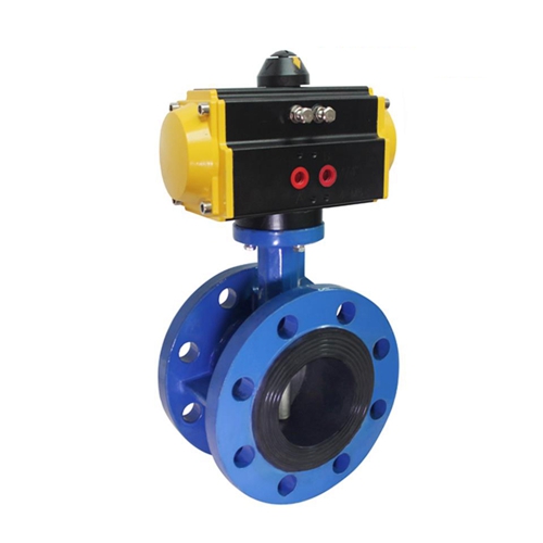 COVNA HK59-D-F Double Flanged Pneumatic Actuator Butterfly Valve