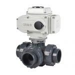 COVNA HK60Q-P True Union 3 Way PVC Electric Ball Valve