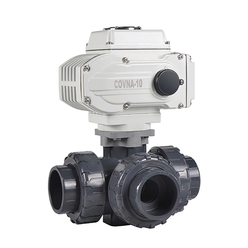 COVNA HK60Q-P True Union 3 Way PVC Electric Ball Valve