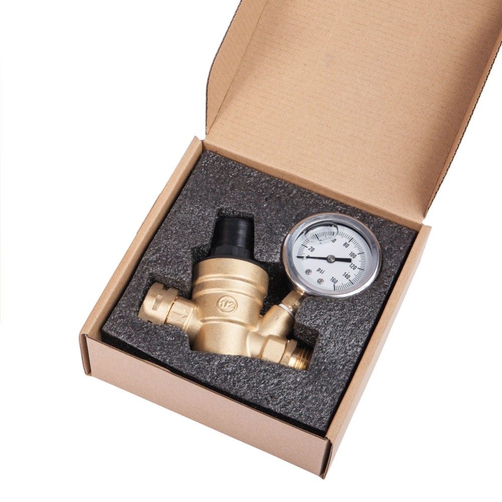 Water Pressure Regulator with oil filled pressure gauge