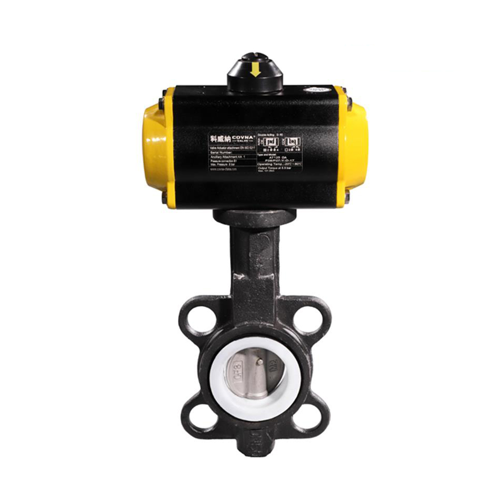 COVNA HK59D Pneumatic Actuator Cast Iron Wafer Butterfly Valve