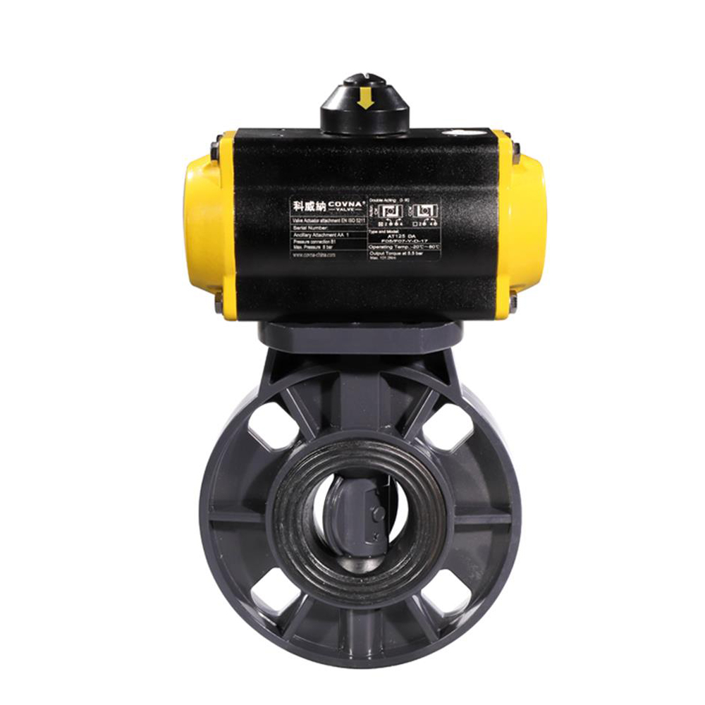 COVNA HK59-D-P Pneumatic Actuator PVC Butterfly Valve