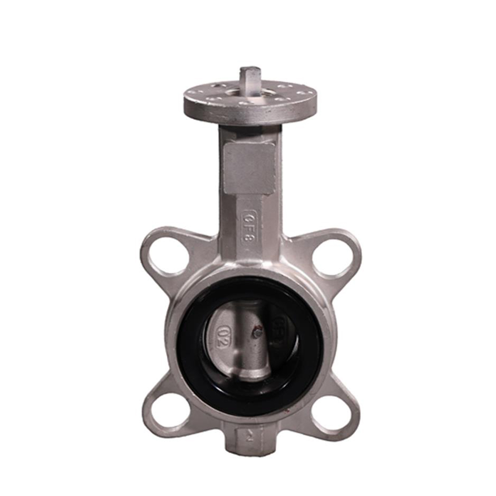 HK59D-S Stainless Steel Pnematic Operated Wafer Butterfly Valve