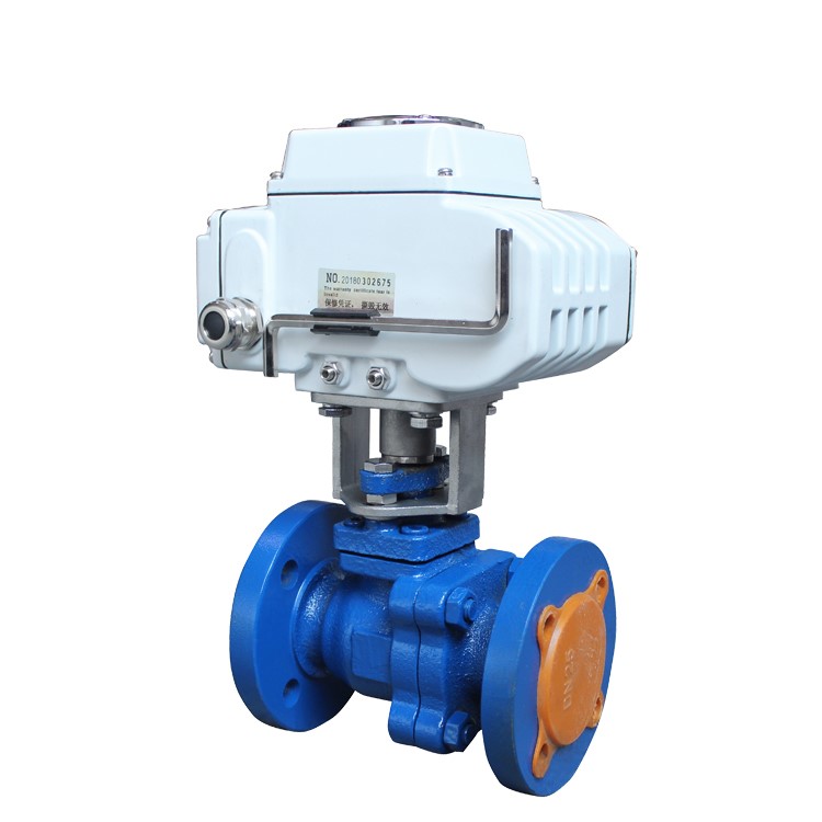 COVNA HK60-Q-F-C DN80 220V Fluorine Lining Motorized Ball Valve