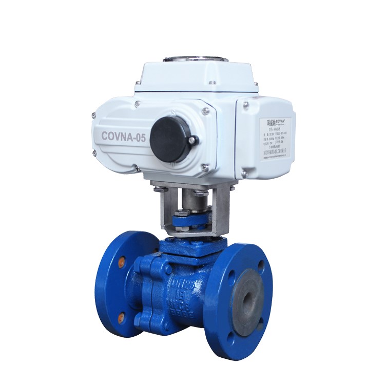 COVNA HK60-Q-F-C DN80 220V Fluorine Lining Motorized Ball Valve