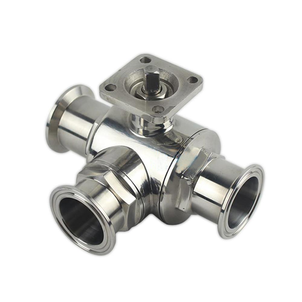 HK60-Q-WT 3 Way Food Grade Stainless Steel Sanitary 1/2 Motorized Ball Valve