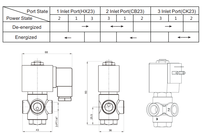 3way solenoid valve