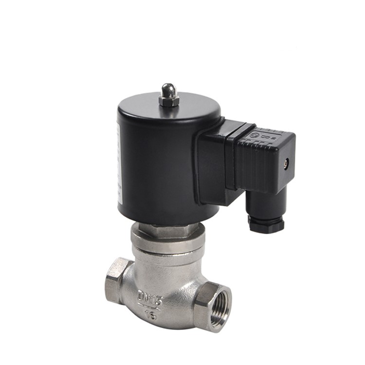 2/2 Stainless Steel Steam Piston Hot Water Solenoid Valve