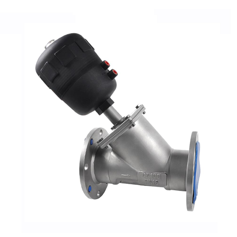 Stainless Steel Pneumatic Piston Flange Angle Seat Ball Valve