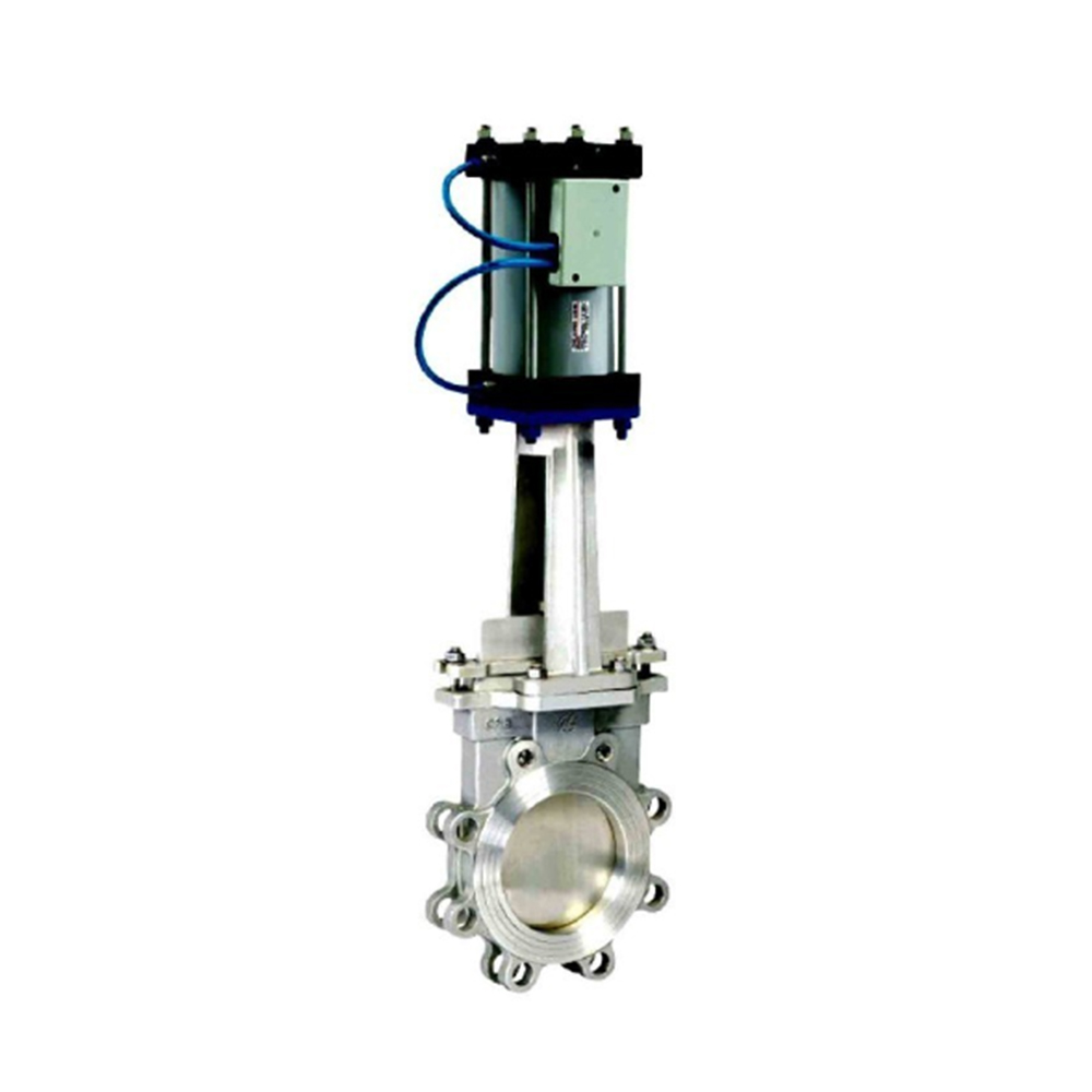 1.DIN JIS 10K ANSI Gost Cast Steel Flange Pneumatic Knife Gate Valve