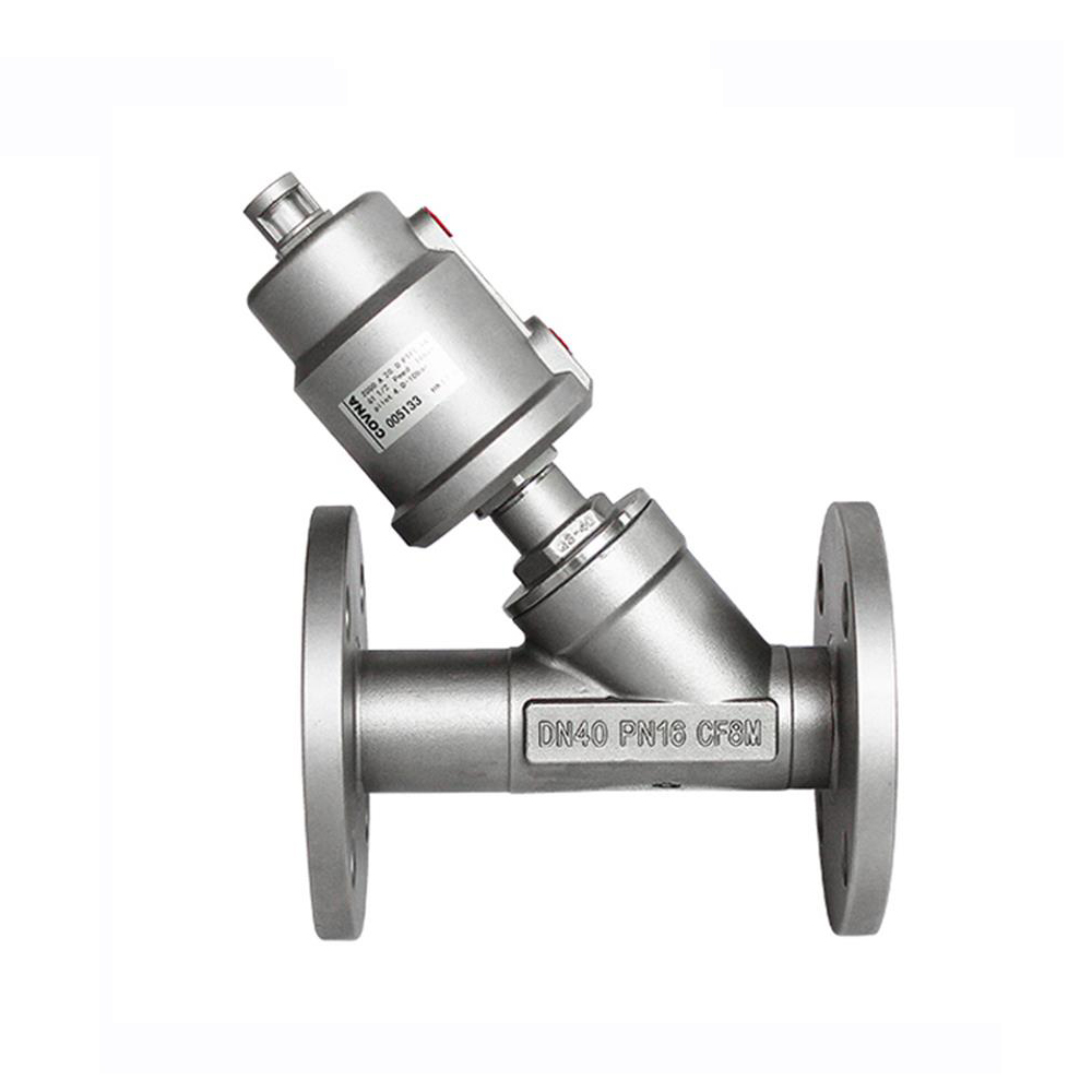 Stainless Steel Pneumatic Piston Flange Angle Seat Ball Valve