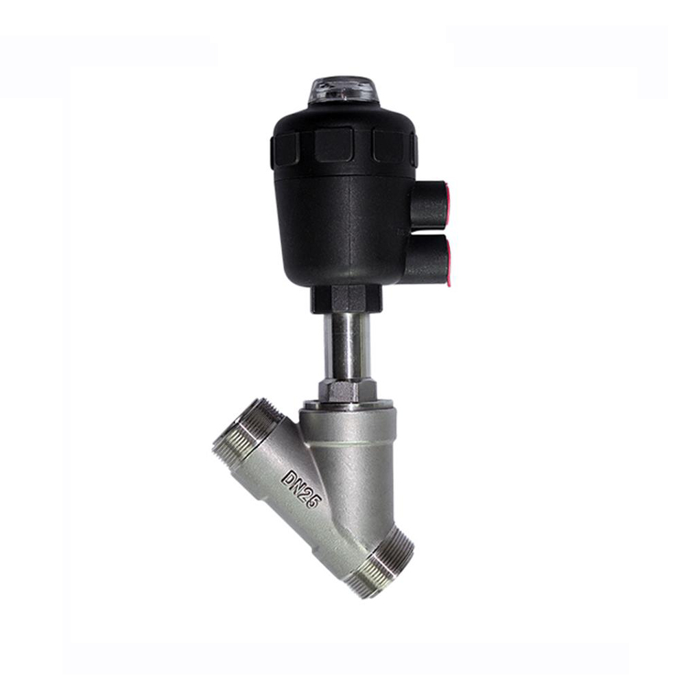 Stainless Steel NPT Thread Pneumatic Control Angle Seat Valve