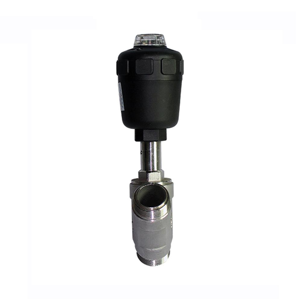 Stainless Steel NPT Thread Pneumatic Control Angle Seat Valve