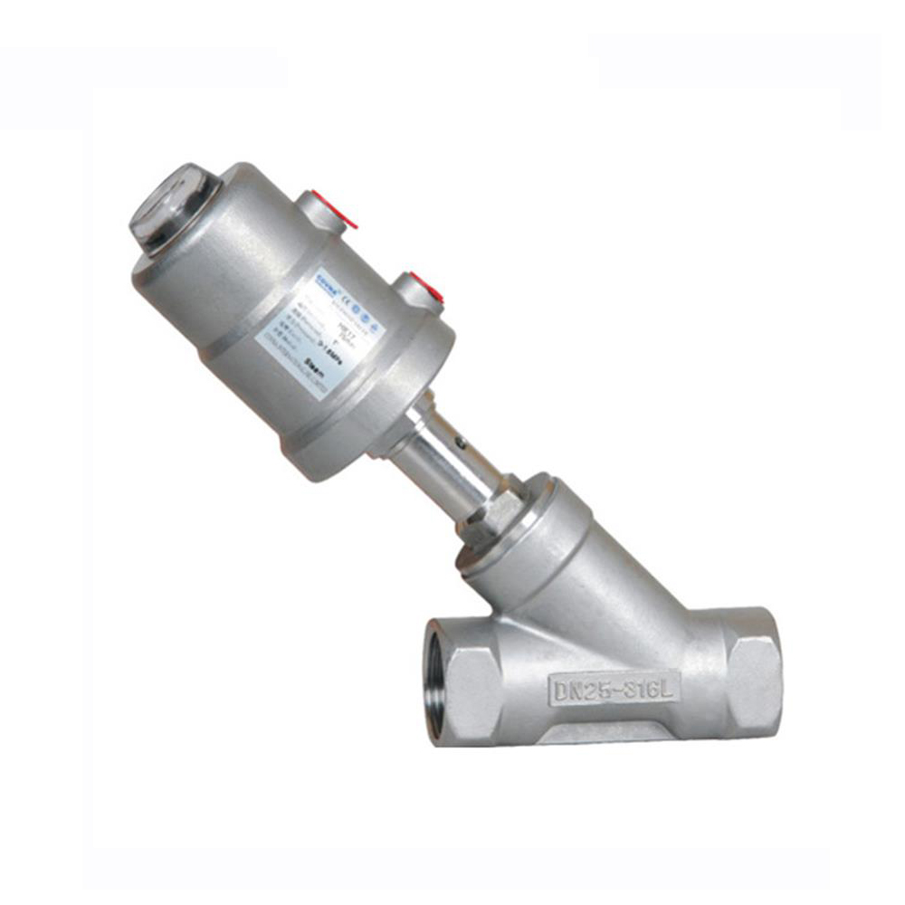 Stainless Steel NPT Thread Pneumatic Control Angle Seat Valve