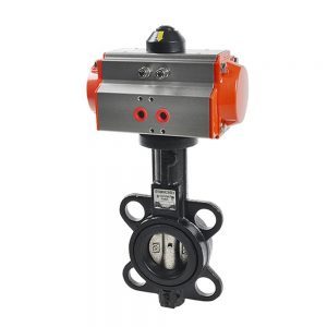 HK59-D Cast Iron Pneumatic Actuator Operated Butterfly Valve