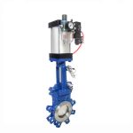 1.DIN JIS 10K ANSI Gost Cast Steel Flange Pneumatic Knife Gate Valve