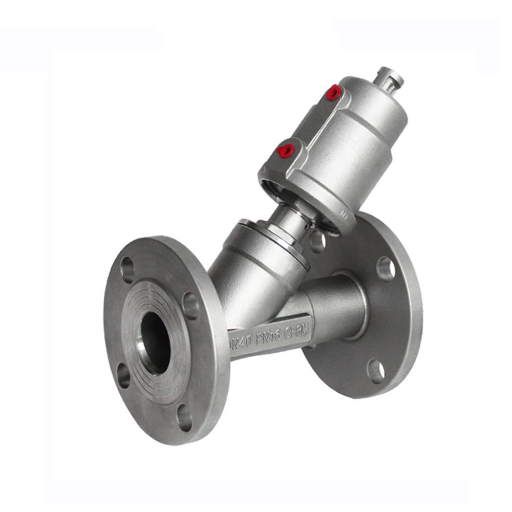 Stainless Steel Pneumatic Piston Flange Angle Seat Ball Valve