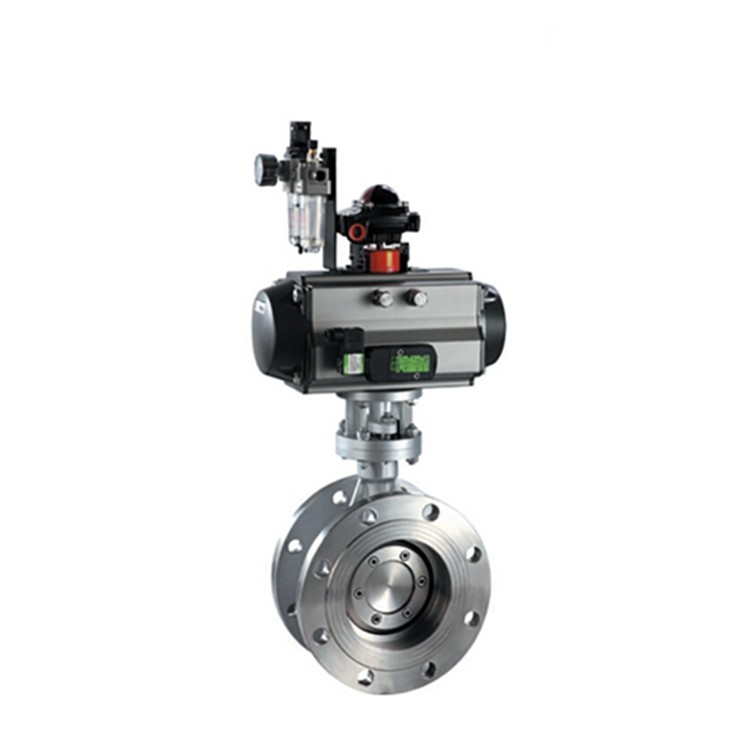 Hard Seal Pneumatic Flange Three Eccentric Butterfly Valve