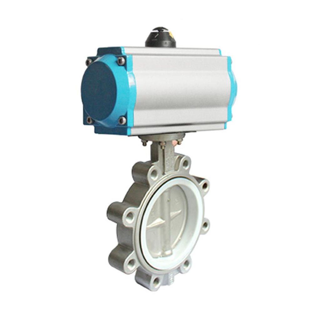 Stainless Steel Lug Style Spring Return Air Actuated Butterfly Valve