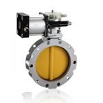 HK59-D-L Double Flange Pneumatic Cement Powder Butterfly Valve