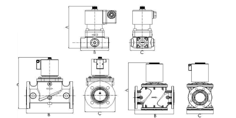 solenoid valve dimension