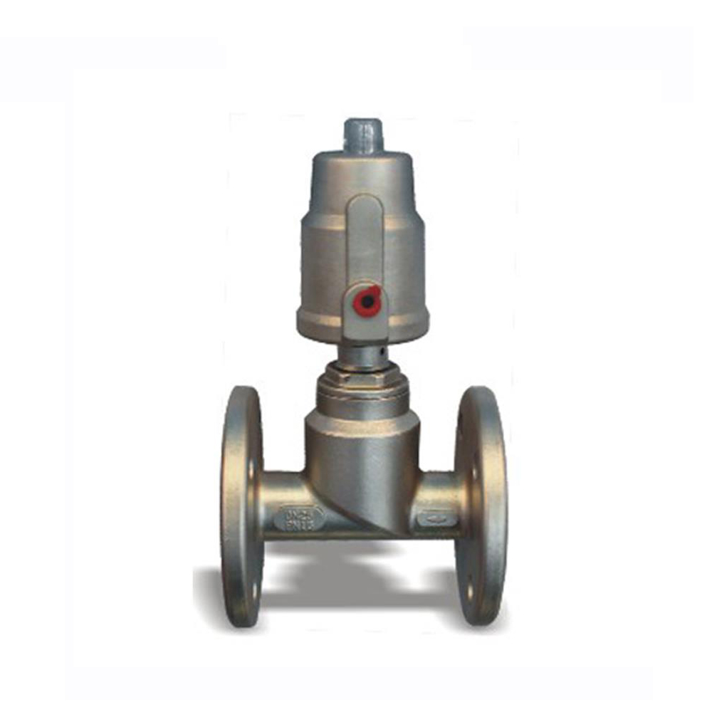 Stainless Steel Pneumatic Piston Flange Angle Seat Ball Valve