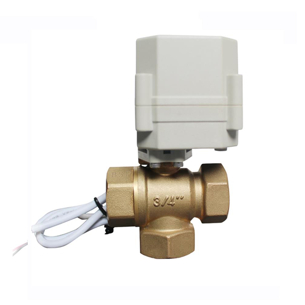 COVNA HK63-H-T 3/4” Spring Return 3 Way Brass Motorized Ball Valve