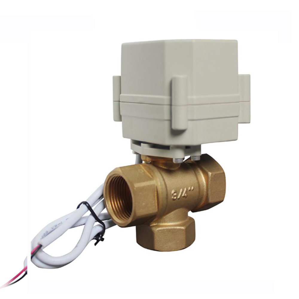 COVNA HK63-H-T 3/4” Spring Return 3 Way Brass Motorized Ball Valve