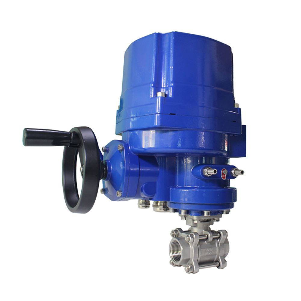 Explosion Proof Electric Actuator 2 Way 3PCS Motorized Ball Valve