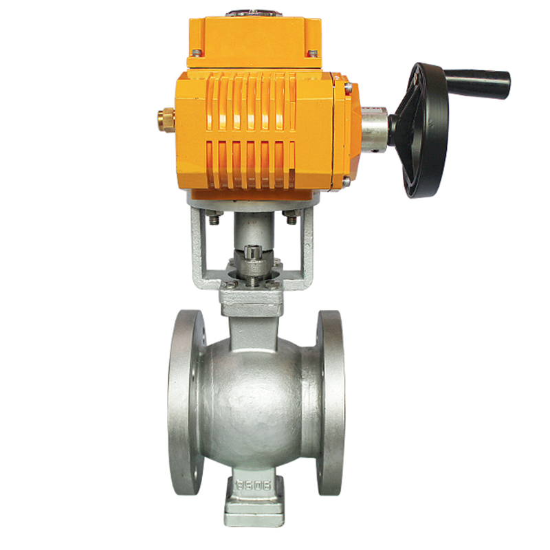 QT 2 Way Explosion Proof Electric Actuator V Type Ball Valve Flange