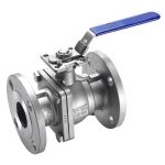 COVNA 2 Way 2PCS Stainless Steel Flange Ball Valve