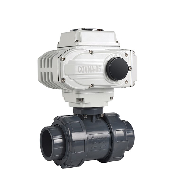 HK60-Q-P 2 Way Intelligence Type True Union PVC Electric Ball Valve