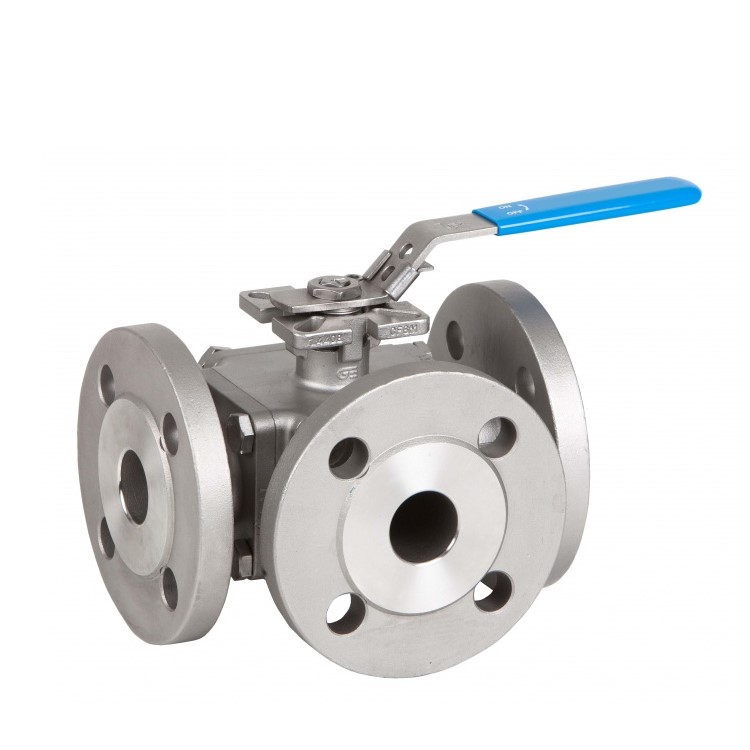 3L/T 2100F -F Series Class 150 Full Port 3-Way Flanged Ball Valve