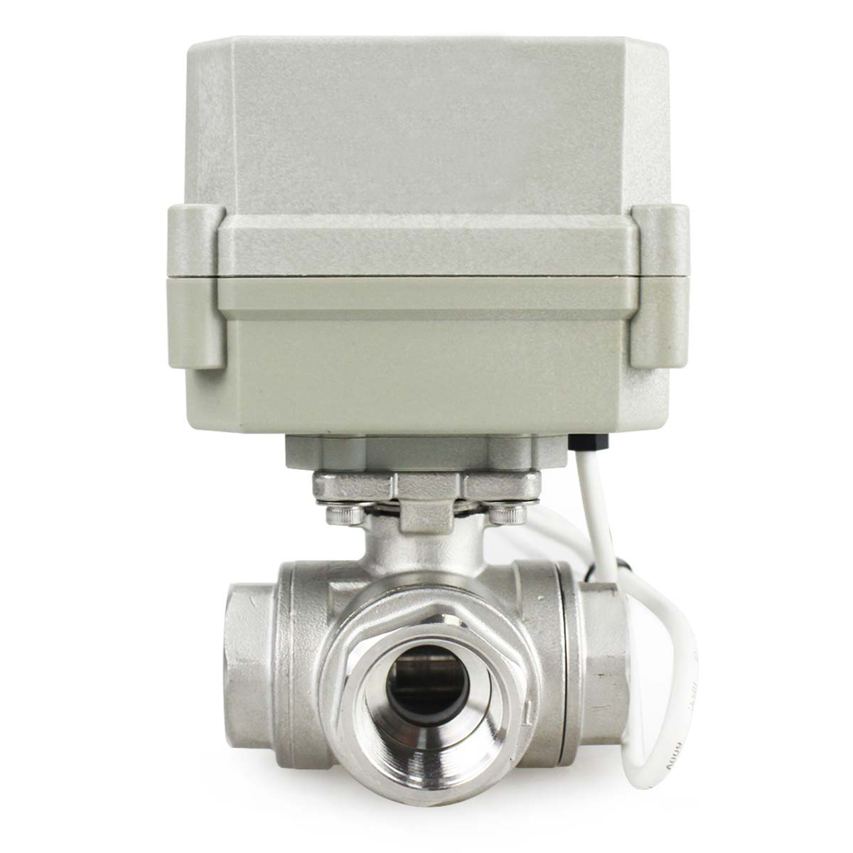 COVNA HK63-S-T 3 Way Stainless Steel Electric Ball Valve