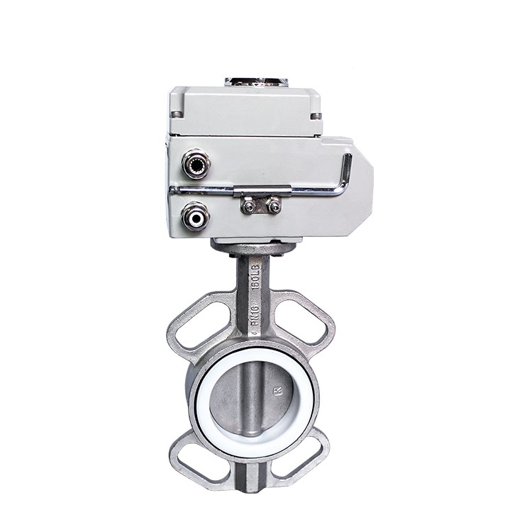 HK60-D-S Stainless Steel Wafer Electric Actuated Butterfly Valve