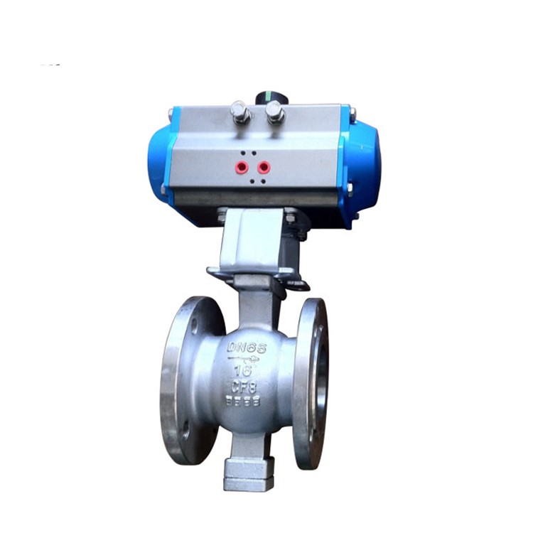 3. COVNA HK55-F-V Type Segment Pneumatic Actuated Ball Valve