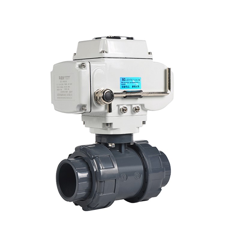 COVNA HK60-Q-P 2 Way True Union PVC Motorized Ball Valve