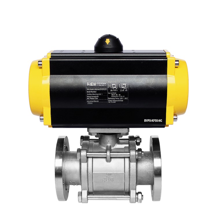 3PC Pneumatic Actuated Vacuum Ball Valve