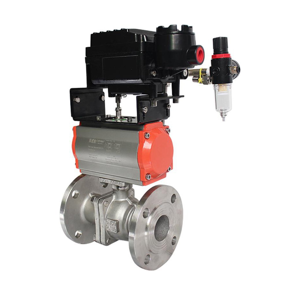 COVNA Stainless Steel Pneumatic Operated Ball Valve with F.R.L Unit