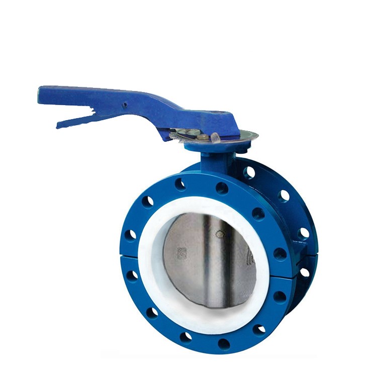 HK59-D-CF PTFE Fluorine Flanged Pneumatic Butterfly Valve