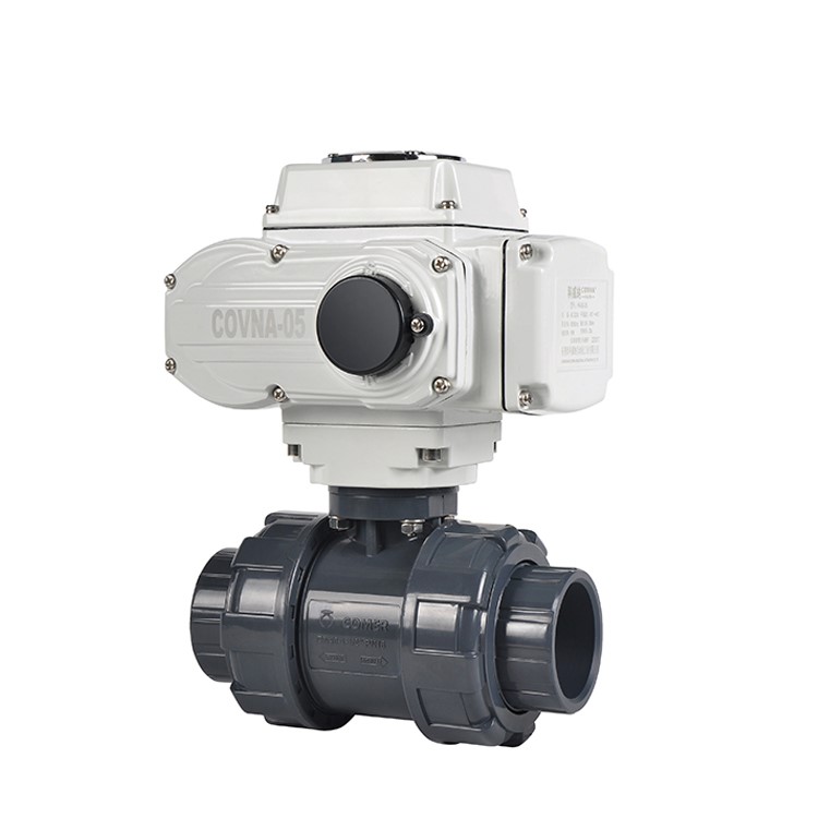 COVNA HK60-Q-P 2 Way True Union PVC Motorized Ball Valve